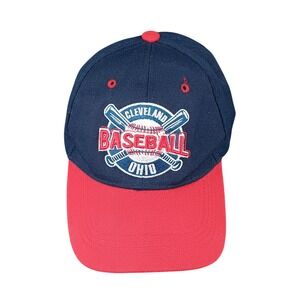 Cleveland‎ Baseball Cap Navy Red Adjustable One Size Fits Most Embroidered Logo
